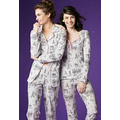 Caf50089 du Paris Long Sleeve Classic Stretch 2 Piece Pajamas (1X-3X)